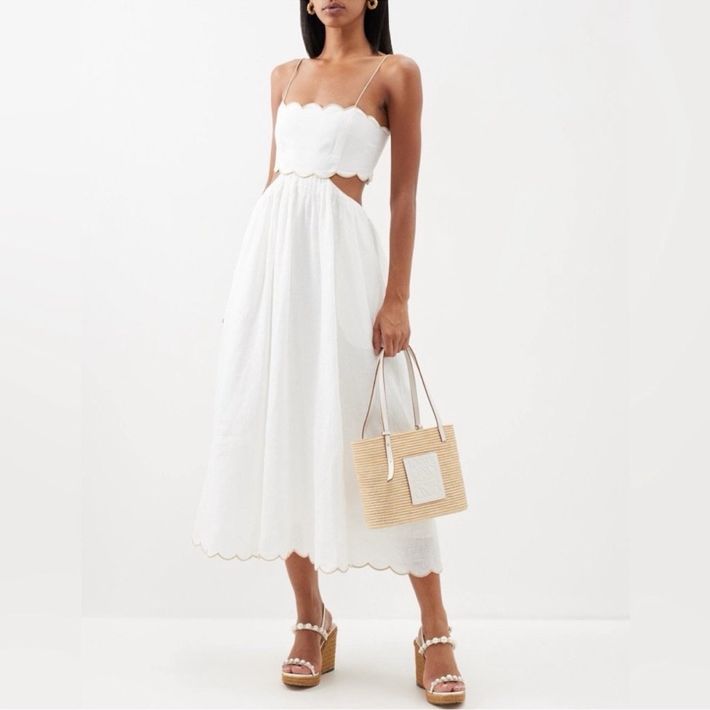 Zimmermann White Midi Dress